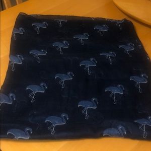 Beautiful Navy Blue Flamingo Infinity Scarf